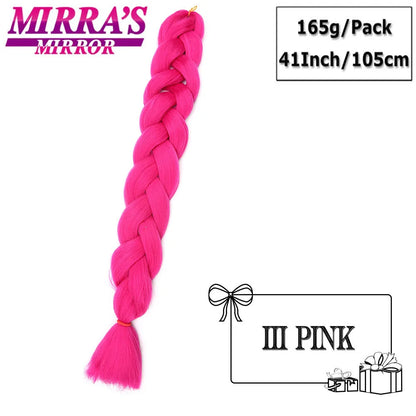 41" Jumbo Braiding Hair Extensions – Purple, Pink & Blue Ombre Synthetic Hair for Box Braids, Wholesale Support