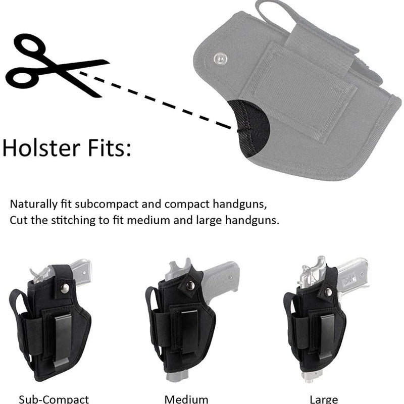 Tactical Ambidextrous Gun Holster - IWB & OWB Concealed Carry Holster with Magazine Pouch