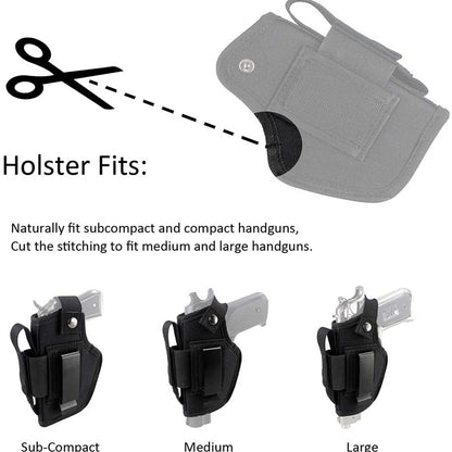 Tactical Ambidextrous Gun Holster - IWB & OWB Concealed Carry Holster with Magazine Pouch
