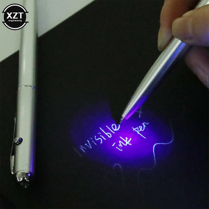 Invisible Ink Pen with UV Light — Magic Hidden Handwriting Ballpoint Pen for Office & School Supplies
