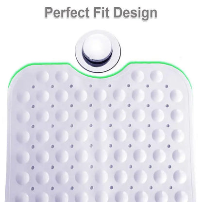 40x100cm Cartoon Sea World Anti-Skid Bath Mat – Soft Non-Slip Shower Mat with Suction Cups for Kids & Elderly