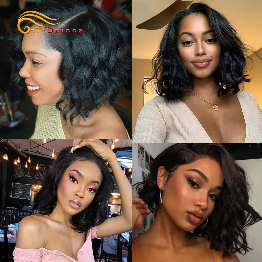 Kinky Curly Human Hair Bundles with Closure – Short Indian Hair Bundles with Circular Closure