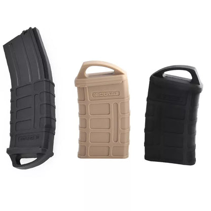 Tactical M4/M16 Fast Magazine Rubber Holster - 5.56 Mag Bag Sleeve Slip Cover for Gun Airsoft Cartridge, Hunting Accessories
