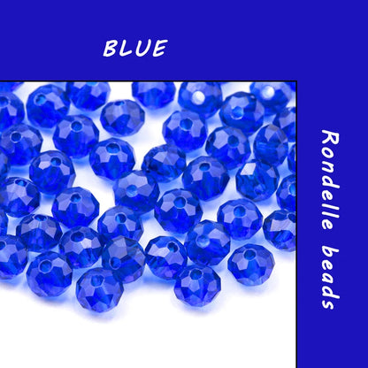300PCS 4mm Round Crystal Glass Beads Set – Colorful Spacer Beads for Bracelet Jewelry Making & DIY Crafts (Buy 1 Get 1 Free)