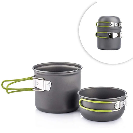 Ultralight Camping Cookware Set – Portable Pots & Tableware for Hiking, Trekking, Picnic, Fishing, and Mountaineering
