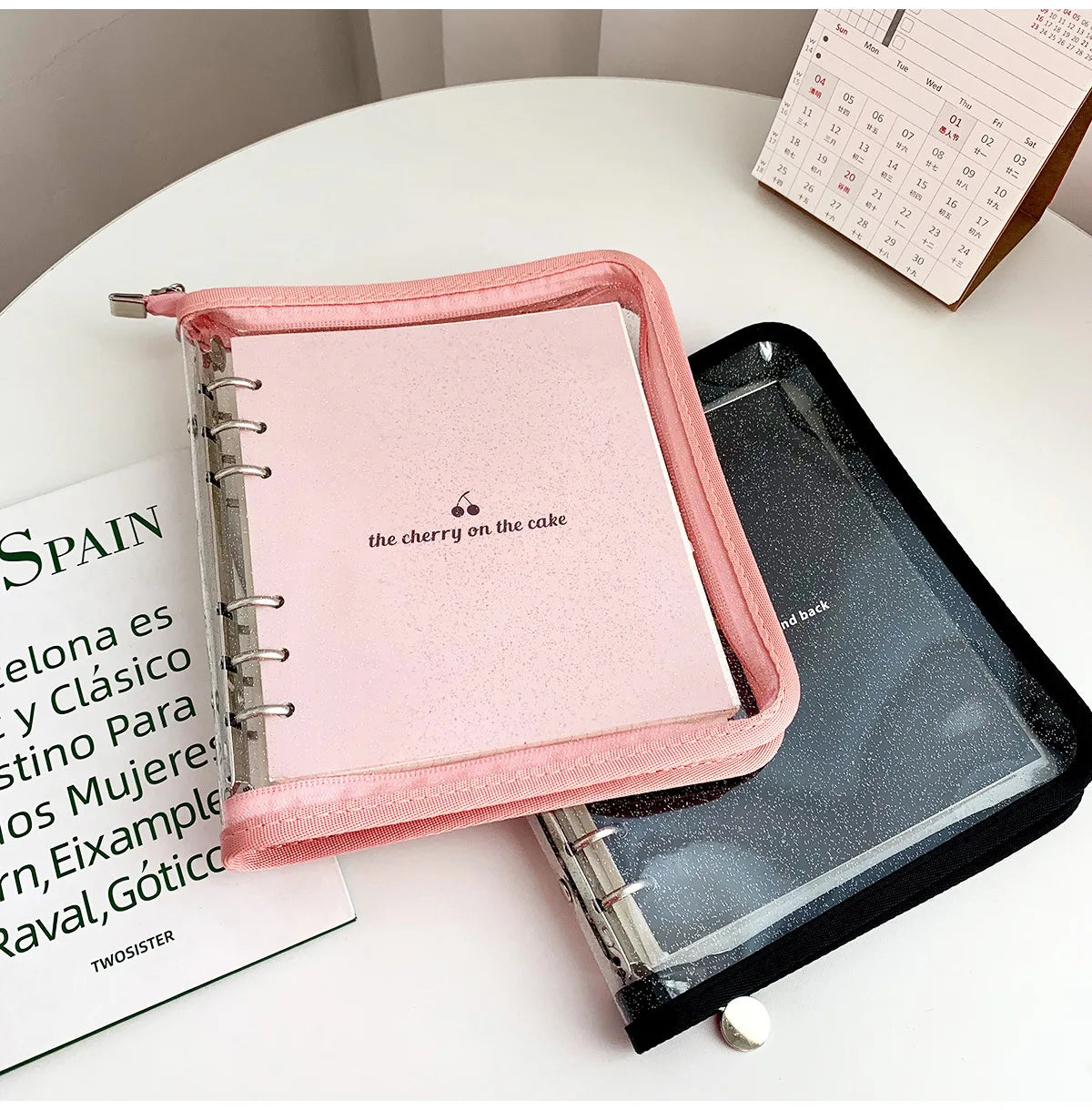 2024 Cute A5/A6 Zip Bag Journal & Agenda Notebook – DIY Photocard Binder Organizer for School Stationery Gift