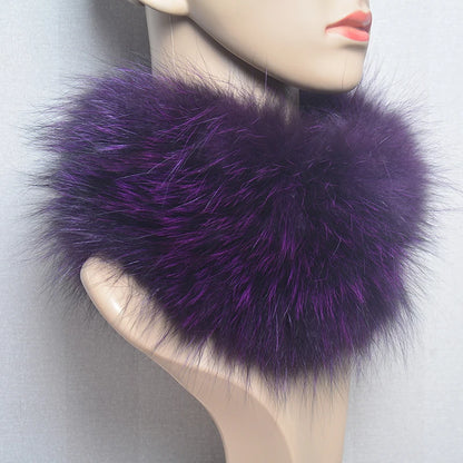 2025 Real Fox Fur Scarf and Headband – Luxury Winter Neck Warmer for Women, 100% Natural Fur, Elastic Ring Muffler