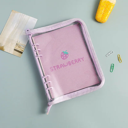 2024 Cute A5/A6 Zip Bag Journal & Agenda Notebook – DIY Photocard Binder Organizer for School Stationery Gift