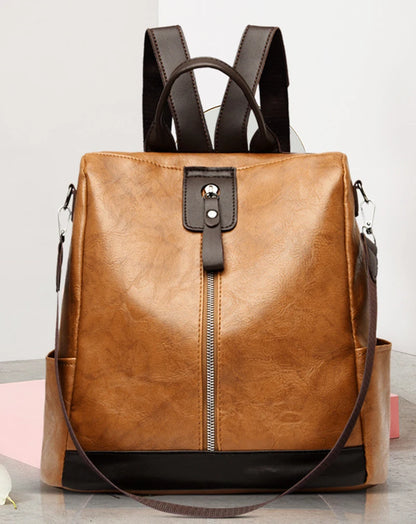 Fashion Anti-Theft Women's Backpack - High-Quality PU Leather, Large Capacity, Travel Shoulder Handbag