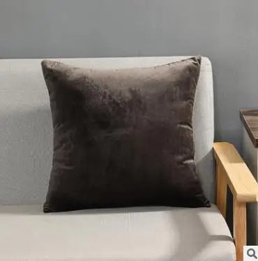 Solid Velvet Pillowcase – Red, Yellow, Blue, & Green Cushion for Sofa, Car, Living Room Home Decor, 45x45cm