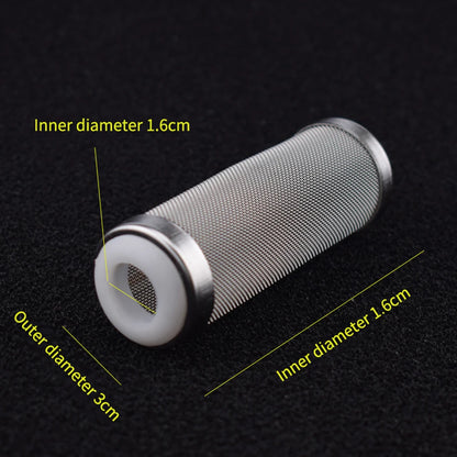 12/16mm Aquarium Inflow Inlet Filter – Stainless Steel Mesh Net Guard, Fish Tank Intake Strainer & Prefilter Cover