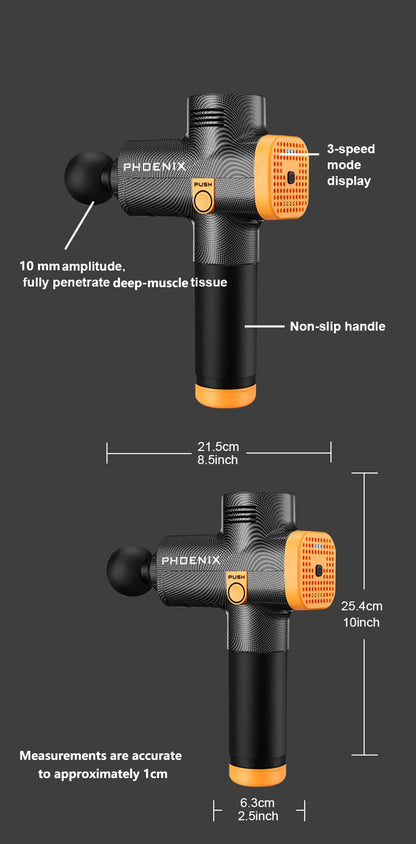 Phoenix A2 Massage Gun – Deep Tissue Muscle Relaxation, Handheld Portable Fascia Vibrator with Display