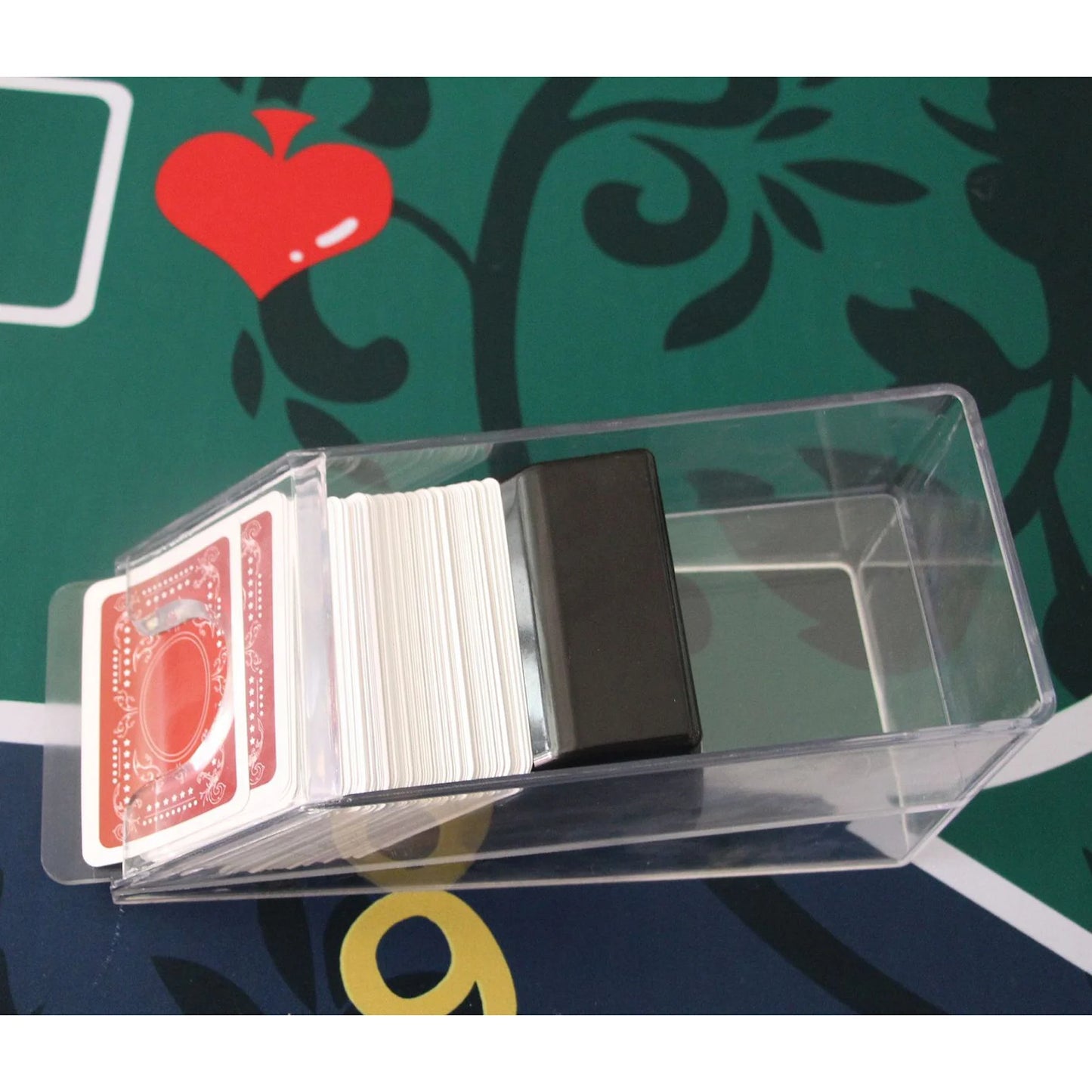 Transparent 4/6 Deck Discard Tray – Portable Casino Poker Dealer Accessory for Blackjack & Card Games