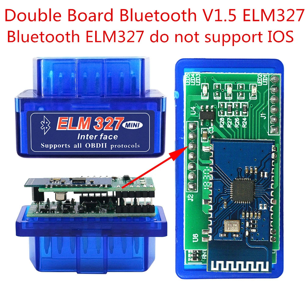 Super Mini ELM327 V1.5 OBD2 Scanner - Bluetooth & WiFi Car Diagnostic Tool for Android iOS