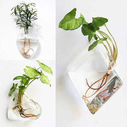 Wall Hanging Glass Terrarium - Fashionable Flower Vase and Fish Tank, Home Garden Planter for Decoration