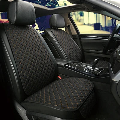 Universal Linen Car Seat Cover Protector Set – Breathable Flax Summer Cushion Pad for Front & Rear Seats Sedan, SUV & Pickup Interior Accessories