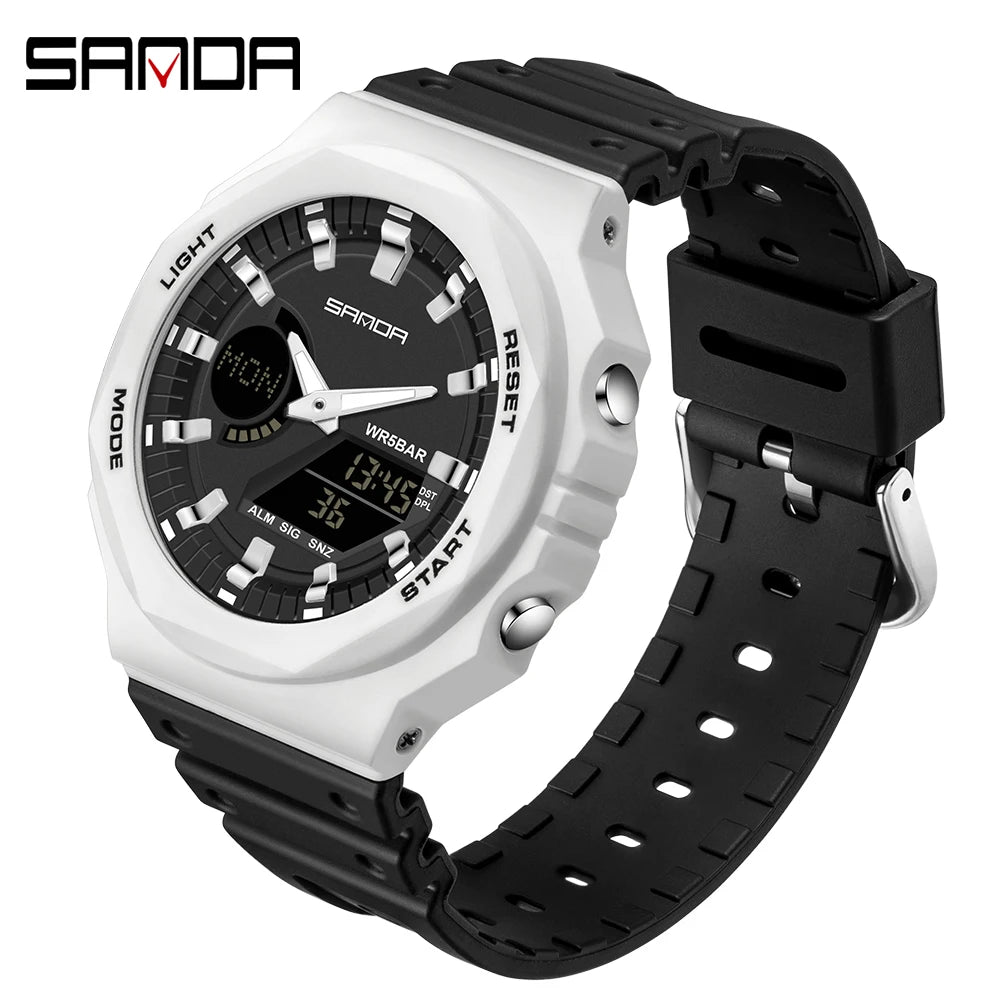 SANDA LED Digital Sports Watch – Waterproof Military Outdoor Watch for Men, Women & Teens