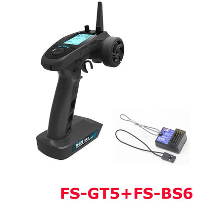 Flysky FS-GT5 2.4G 6CH Transmitter – FS-BS6 Receiver with Built-in Gyro & Fail-Safe for RC Car & Boat