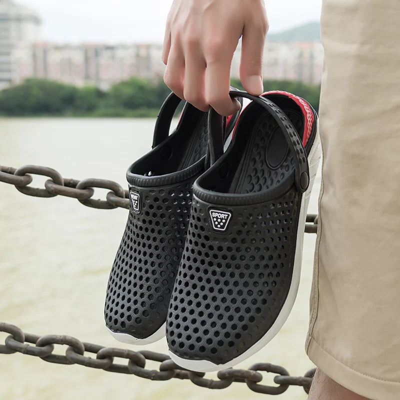 Unisex Fashion Beach Sandals – Waterproof Anti-Slip Flip Flops with Thick Sole for Men & Women