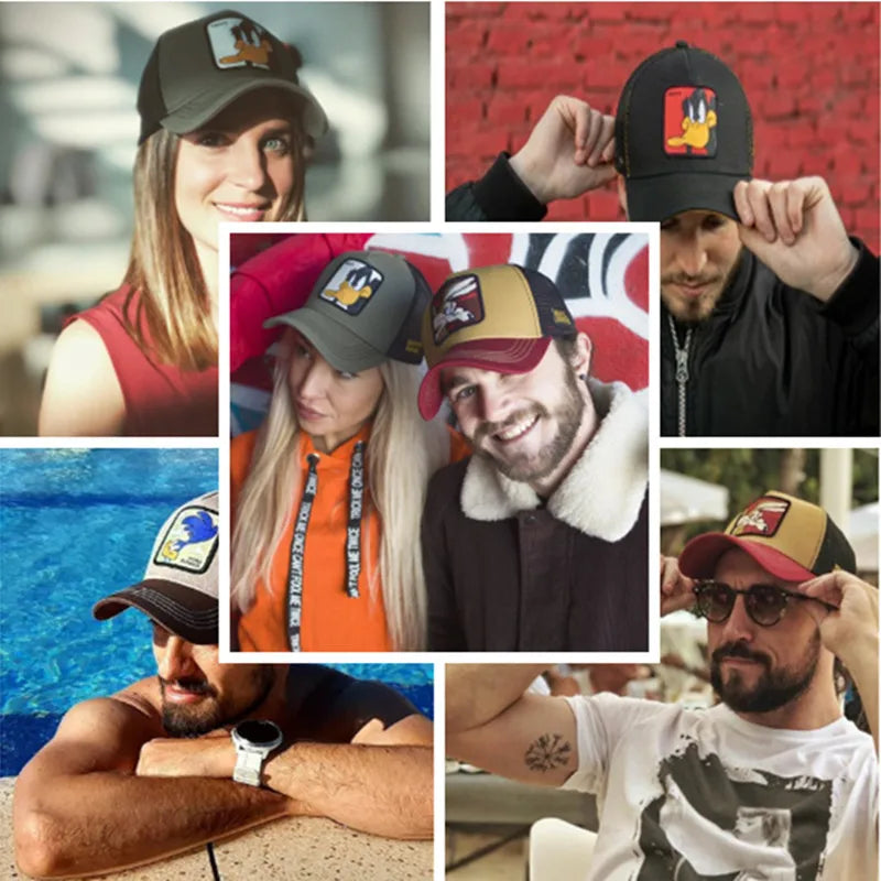 Elevate Your Style: High-Quality Unisex Anime Cartoon Patch Draw Baseball Cap - Hot Sale Men's Trucker Hat