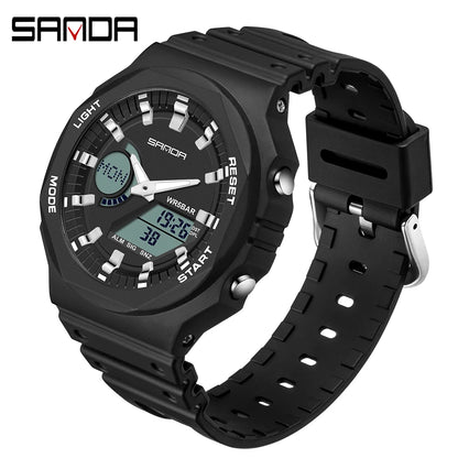 SANDA LED Digital Sports Watch – Waterproof Military Outdoor Watch for Men, Women & Teens