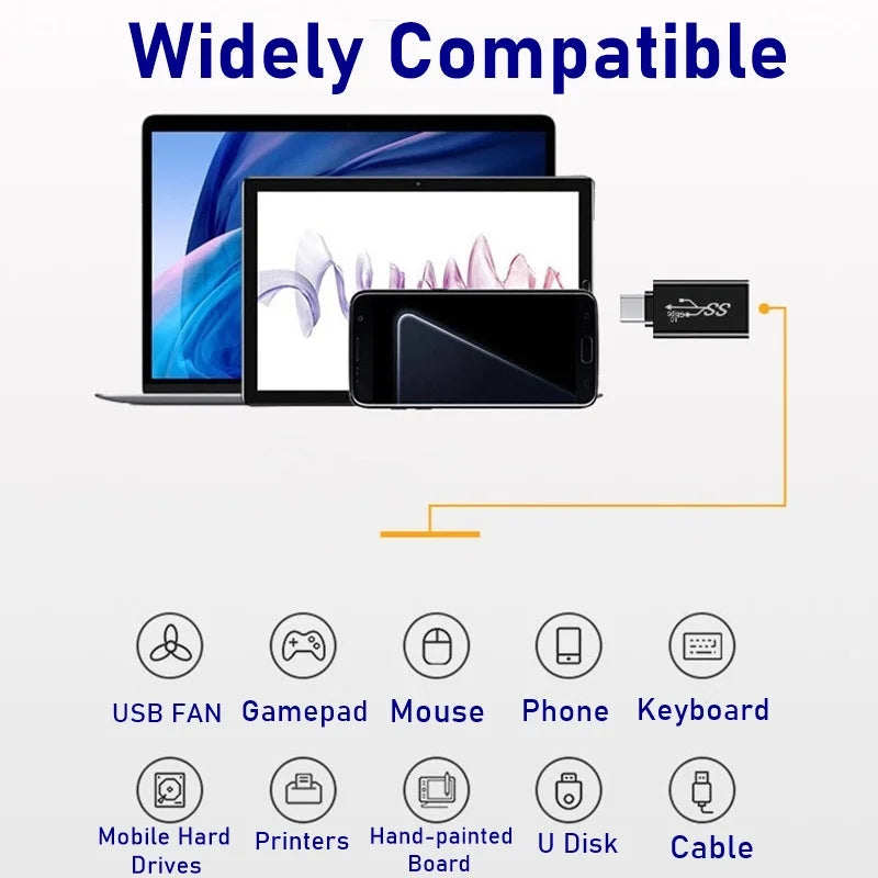 Tongdaytech Type C OTG USB Adapter – USB-C Male to USB-A Female Converter for MacBook, Samsung S20, OTG Connector