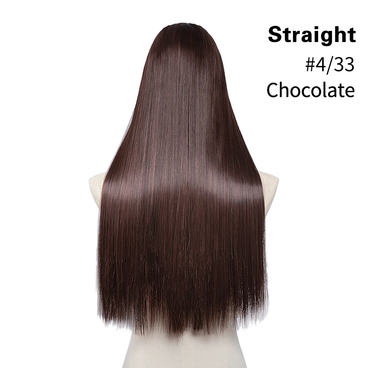 Synthetic U-Part Clip-in Hair Extensions – Long, Straight, Thick Blonde Hairpieces (16, 20, 24 Inch)