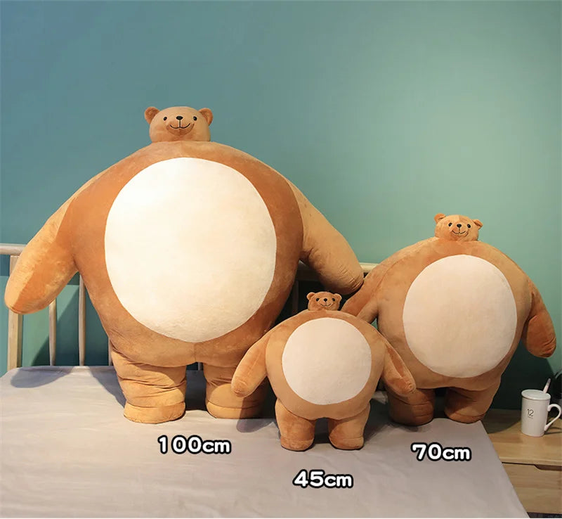 Kawaii Cartoon Little Head Bear Plush Toy – Soft Decorative Pillow for Kids, Home, & Girlfriend Birthday Gift