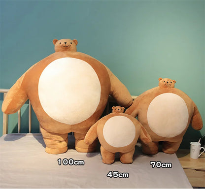 Kawaii Cartoon Little Head Bear Plush Toy – Soft Decorative Pillow for Kids, Home, & Girlfriend Birthday Gift