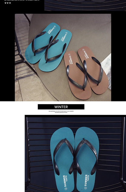 Men’s Summer Beach Sandals – Anti-Slip, Breathable Casual Flip Flops & Outdoor Slippers for Couples