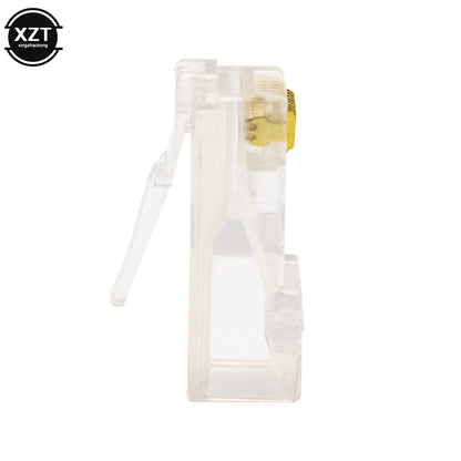 50/100 PCS RJ45 Modular Plugs — 8P8C Cat5 LAN Network Connectors | Professional High-Quality Ethernet Plugs