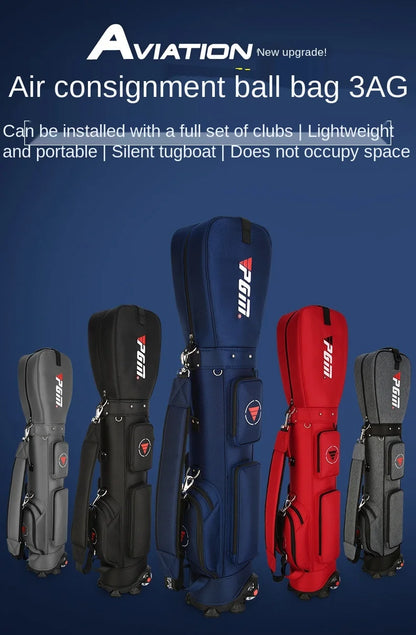 PGM Ultra-Light Golf Bag with Wheels QB069 – Large Capacity Sport & Aviation Bag with Multifunctional Ball Storage