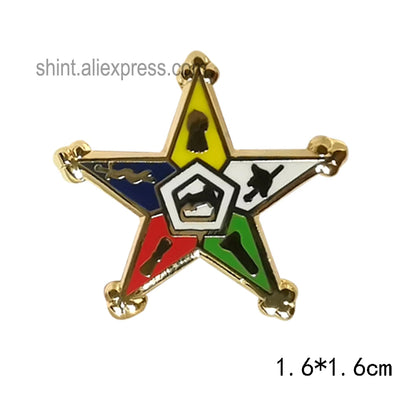 Masonic Freemason Lapel Pin - Forget Me Not Sun Past Master Commemorative Badge for Freemasonry Accessories & Collectors