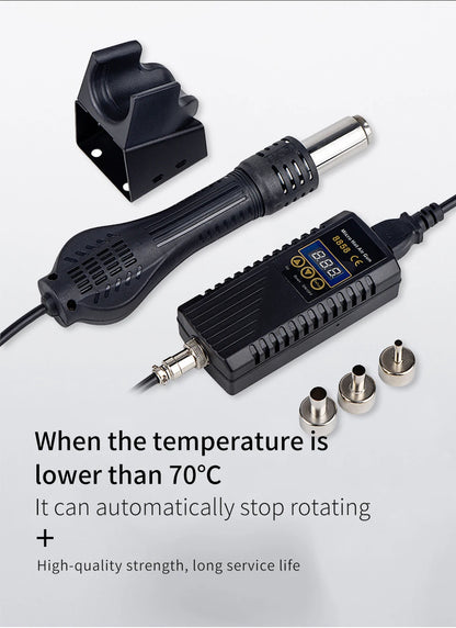 JCD 750W Heat Gun – Digital Display Micro Rework Soldering Station & Hot Air Gun for Welding & Repair, Model 8858