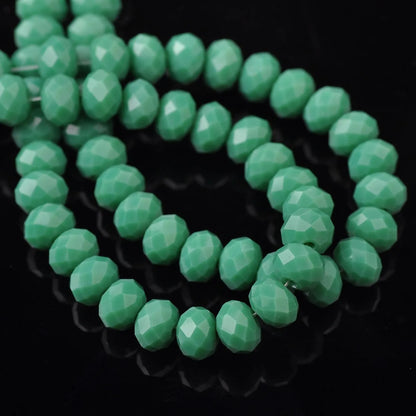 Czech Crystal Spacer Beads - Rondelle Faceted Glass Beads in Multiple Sizes for DIY Jewelry Making Crafts