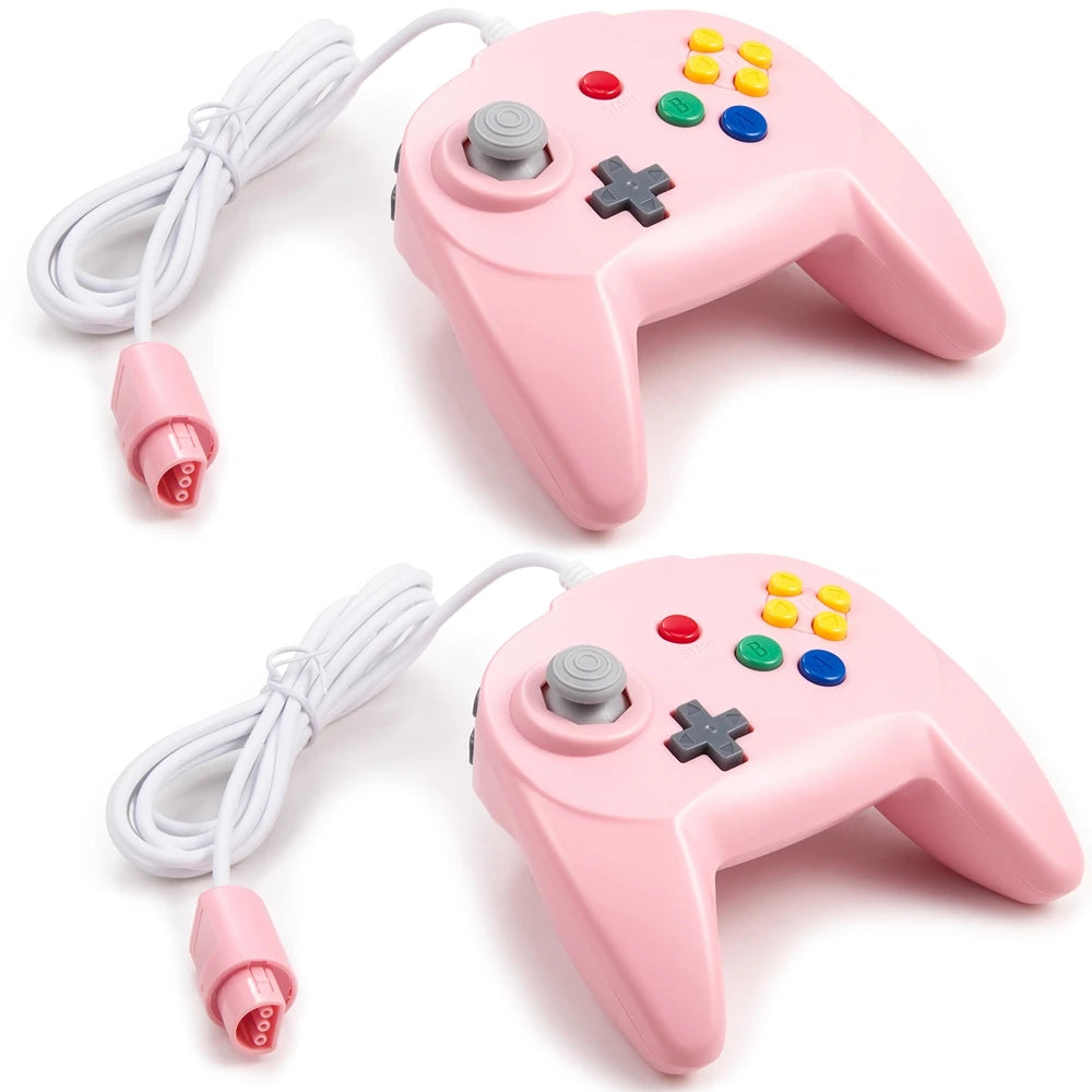 [New Version] 2-Pack N64 Mini Gamepad – Plug & Play Joystick for Nintendo 64 Console (Japan Design)