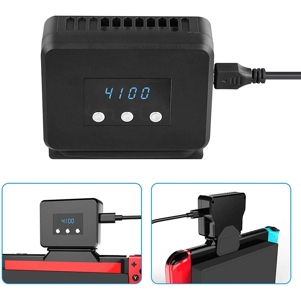 External Cooling Fan for Nintendo Switch – Turbo Pump Radiator Base with LED Display for Switch Docking Station