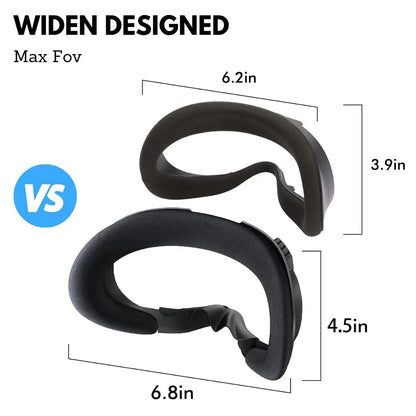 Breathable Soft Face Mask Replacement for Oculus Quest 2 — 3-in-1 Facial Interface Bracket Foam Pad Accessory
