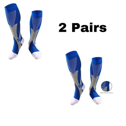 Men's Compression Sports Socks - Running, Cycling, Nursing, Varicose Veins Support, Outdoor Hiking Socks