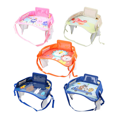 Cartoon Car Tray Table for Children - Mini Oxford Cloth Waterproof Safety Seat Fence, Universal SUV MPV Auto Accessory