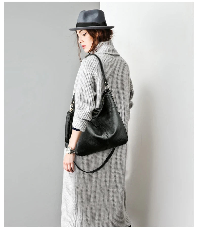 DIDABEAR Leather Hobo Bag for Women - Fashion Shoulder Bag, Large Capacity Vintage Tote Purse