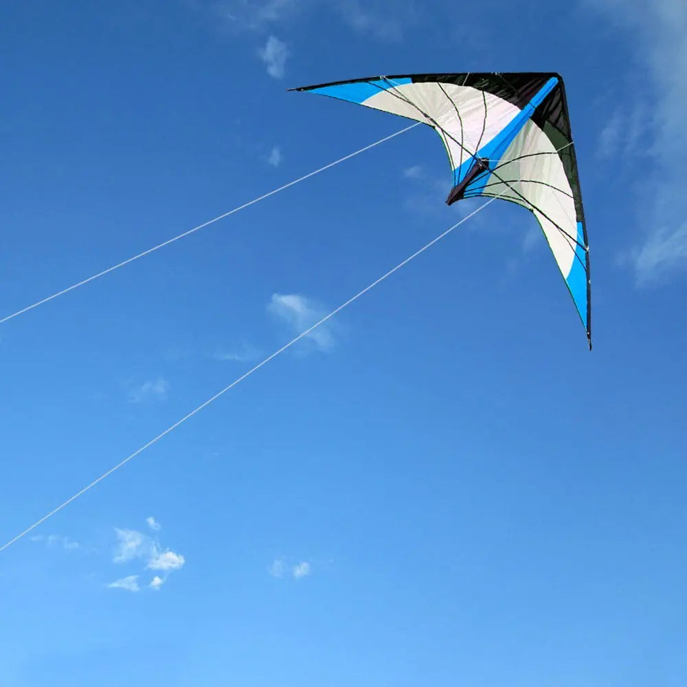 48-Inch Blue Dual Line Stunt Kite - Professional Flying Kite with Handle and Line