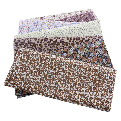 Teramila 7/8 Pcs Patchwork Quilt Fabrics Set - 30x30cm/25x25cm Cotton Sewing Cloth for Needlework and Handmade Projects