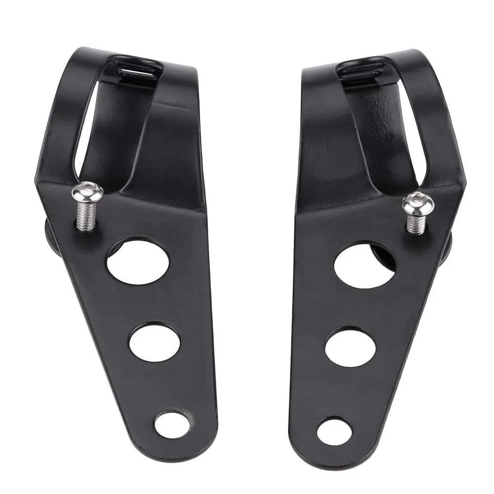 Universal Motorcycle Headlight Mount Bracket – Adjustable Fork Clamp Holder for Chopper & Motor Forks 27-48mm