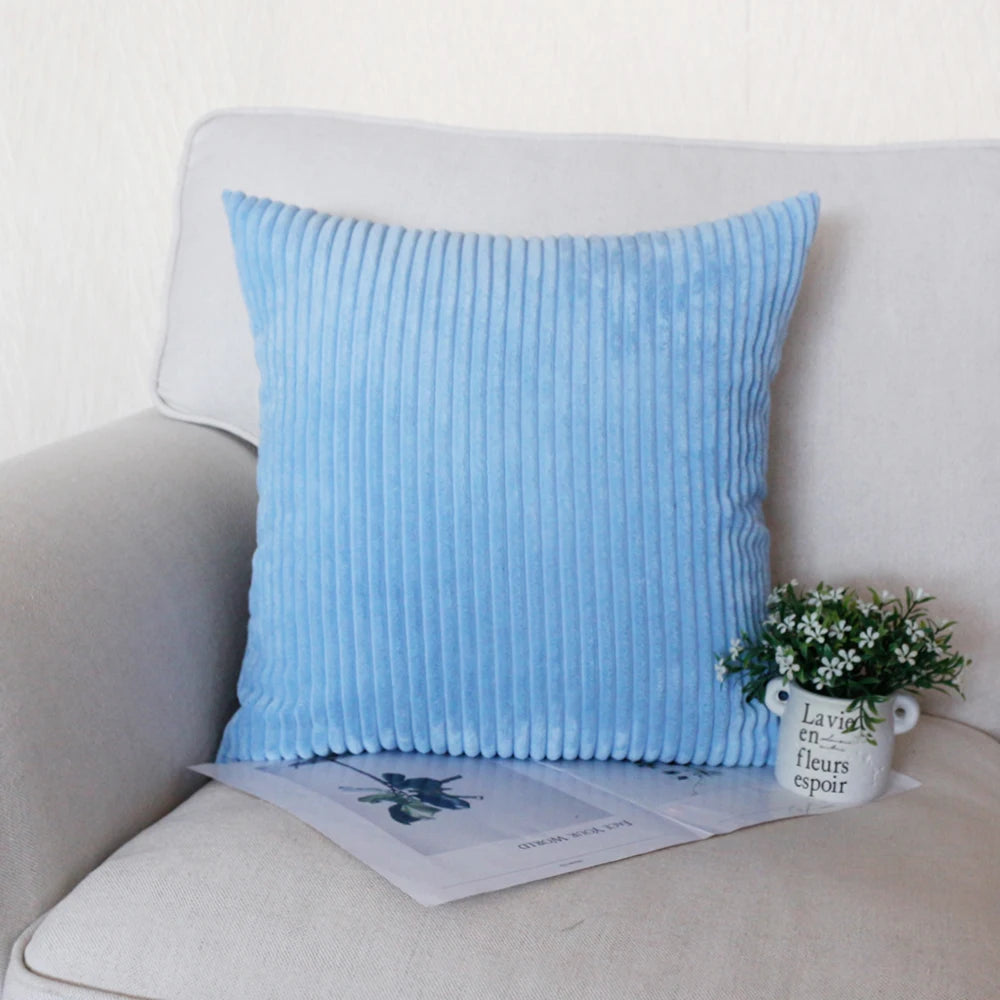 Striped Corduroy Body Pillow Cover - Plush Long Cushion Case for 50x70/50x100/50x120CM Bedding & Home Comfort
