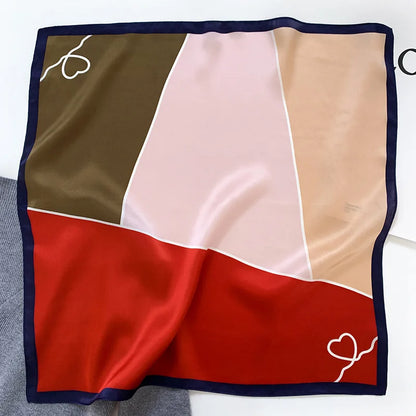 New 2024 Pashmina Scarf – 100% Mulberry Silk Small Shawl, Summer Beach Poncho, Women’s Hijab, Bandana & Kerchief 53x53cm