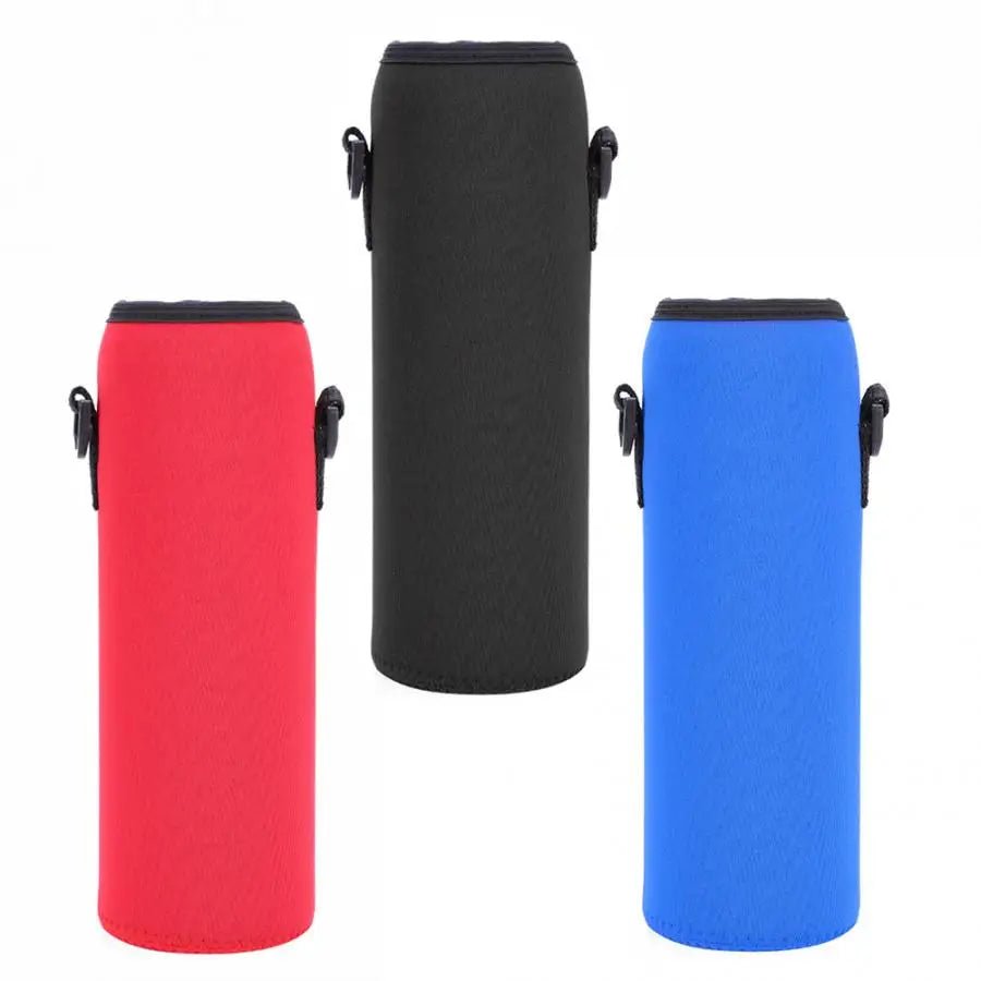 1L Neoprene Water Bottle Carrier Bag - Insulated Bottle Cover Pouch with Adjustable Shoulder Strap