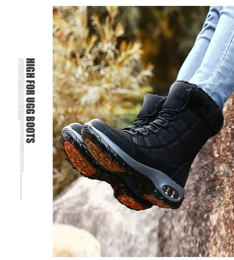 Women’s Waterproof Winter Snow Boots – Warm Plush Fur, Non-Slip Outdoor Platform Ankle Boots