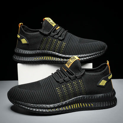 Men’s Lightweight Fashion Sneakers - Breathable Lace-Up Casual Walking Shoes
