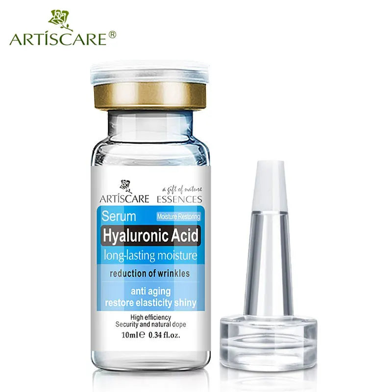 ARTISCARE Hyaluronic Acid Serum & VC Essence Cream - 10PCS Moisturizing Facial Care for Acne, Aging & Wrinkle Care